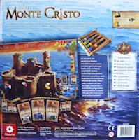 Verso de la boite de jeu de LE SECRET DE MONTE CRISTO